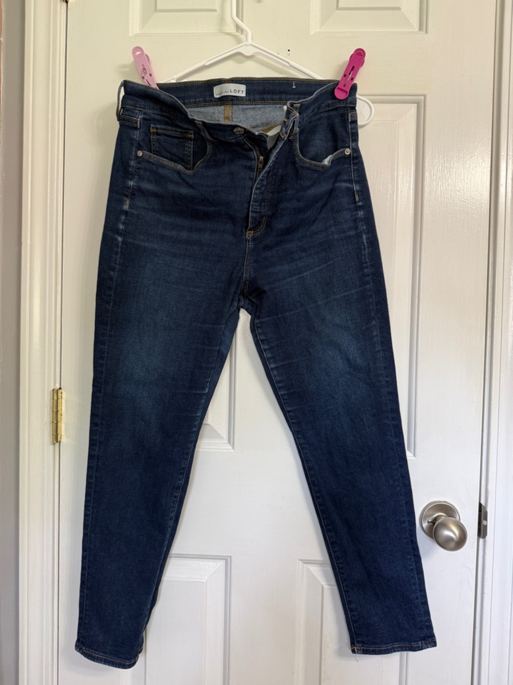 LOFT Women's Dark Indigo Skinny Jeans